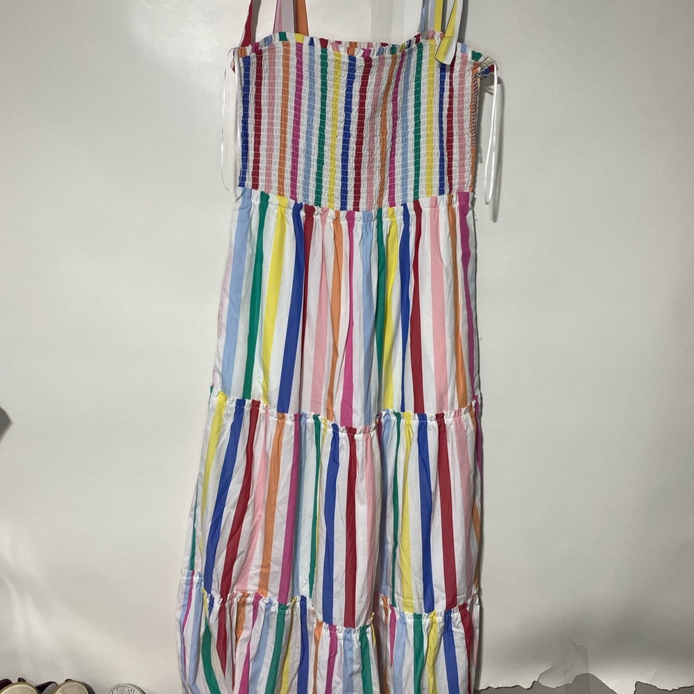 DRAPPER JAMES Colorful Striped Sundress